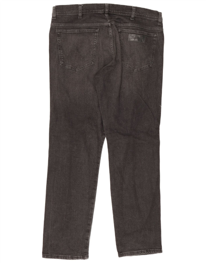 Wrangler Masculino Texas Slim Jeans W38 L34 Cinza Algodão