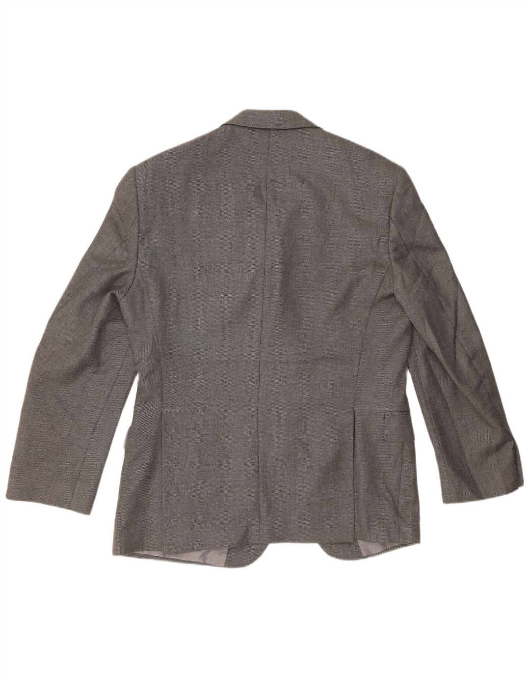 Jaqueta blazer masculina de 2 botões Marks & Spencer Reino Unido 44 2XL cinza poliéster