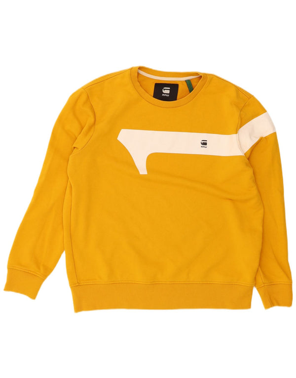 G-Star moletom masculino Jumper XL amarelo colorblock algodão