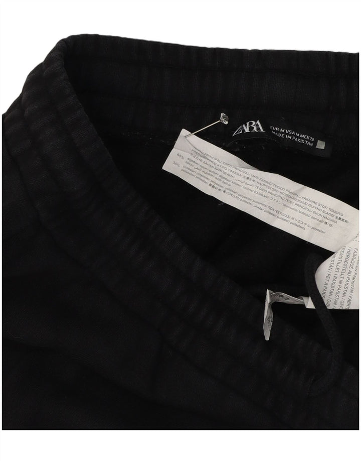 Zara Calça de treino masculina Joggers médio preto algodão