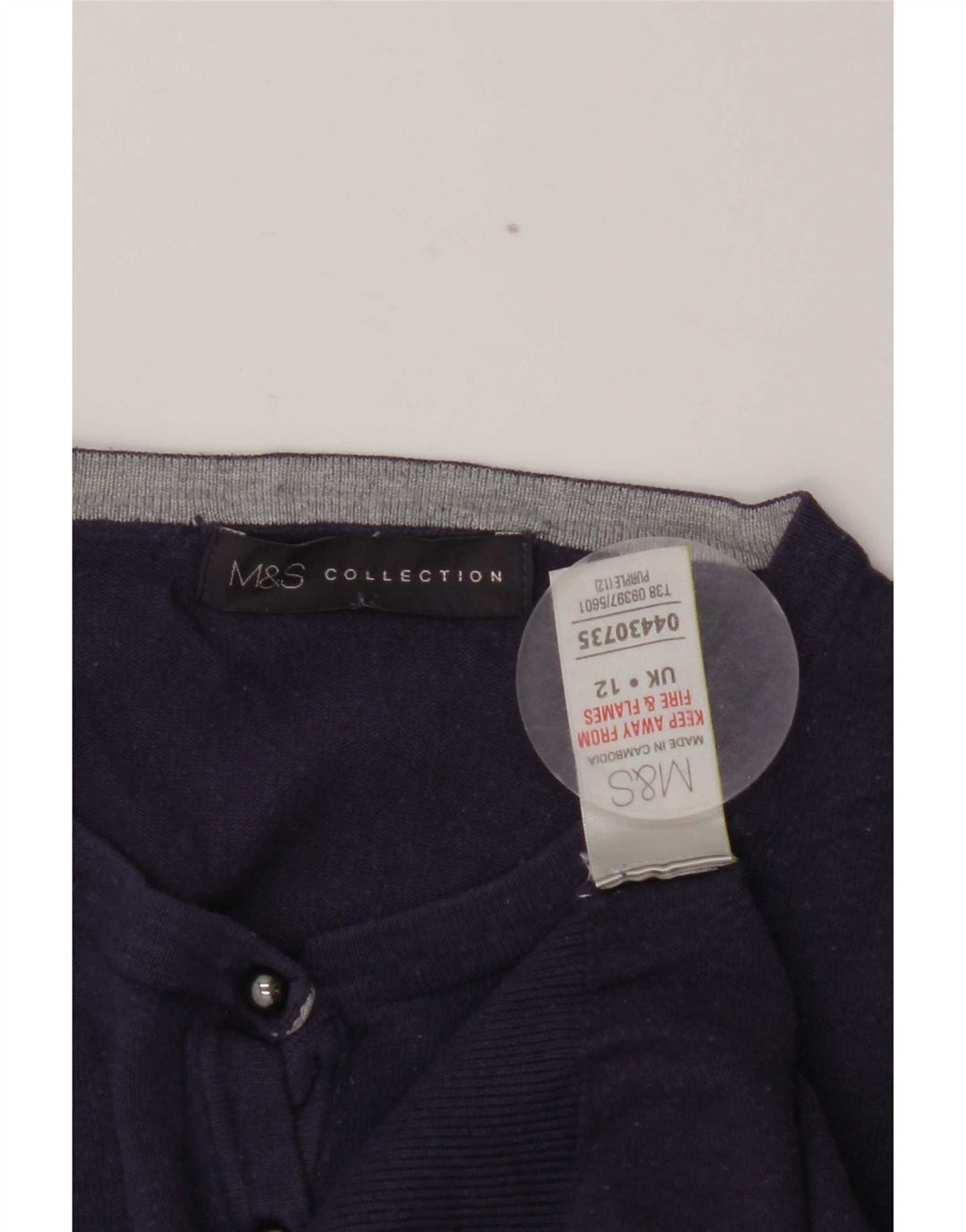 Suéter cardigã feminino Marks & Spencer UK 12 viscose roxa média