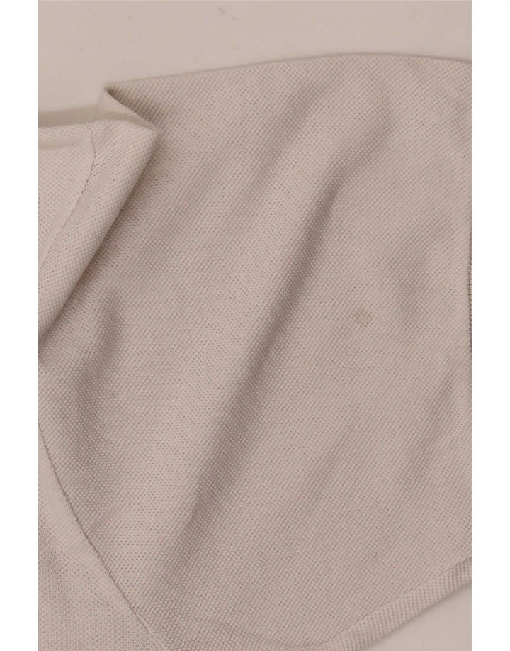 Camisa polo masculina Lacoste tamanho 4 médio algodão branco