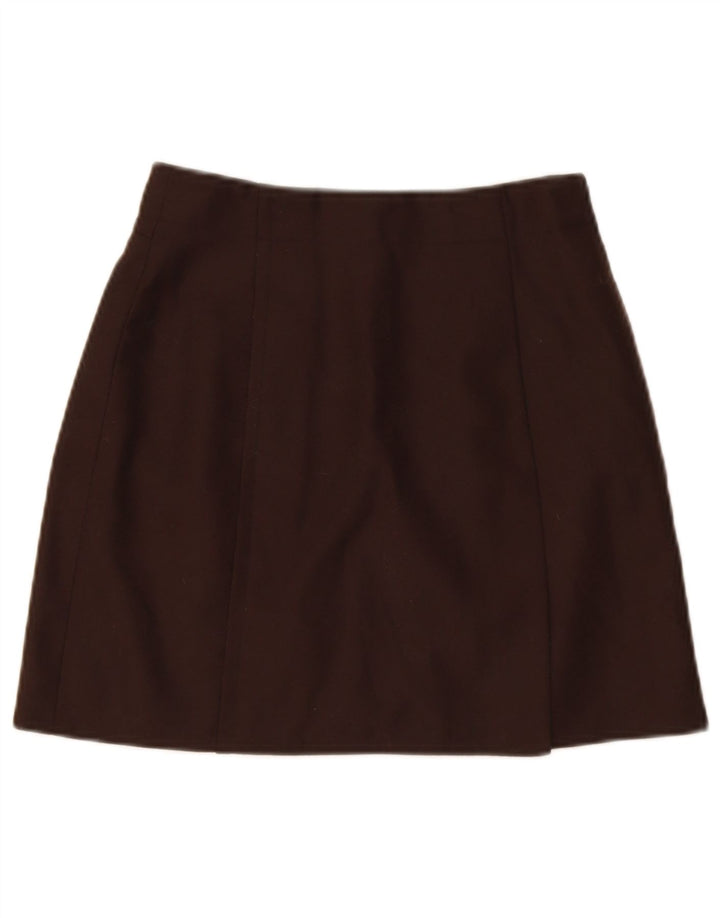 Mini saia feminina vintage W26 pequena marrom