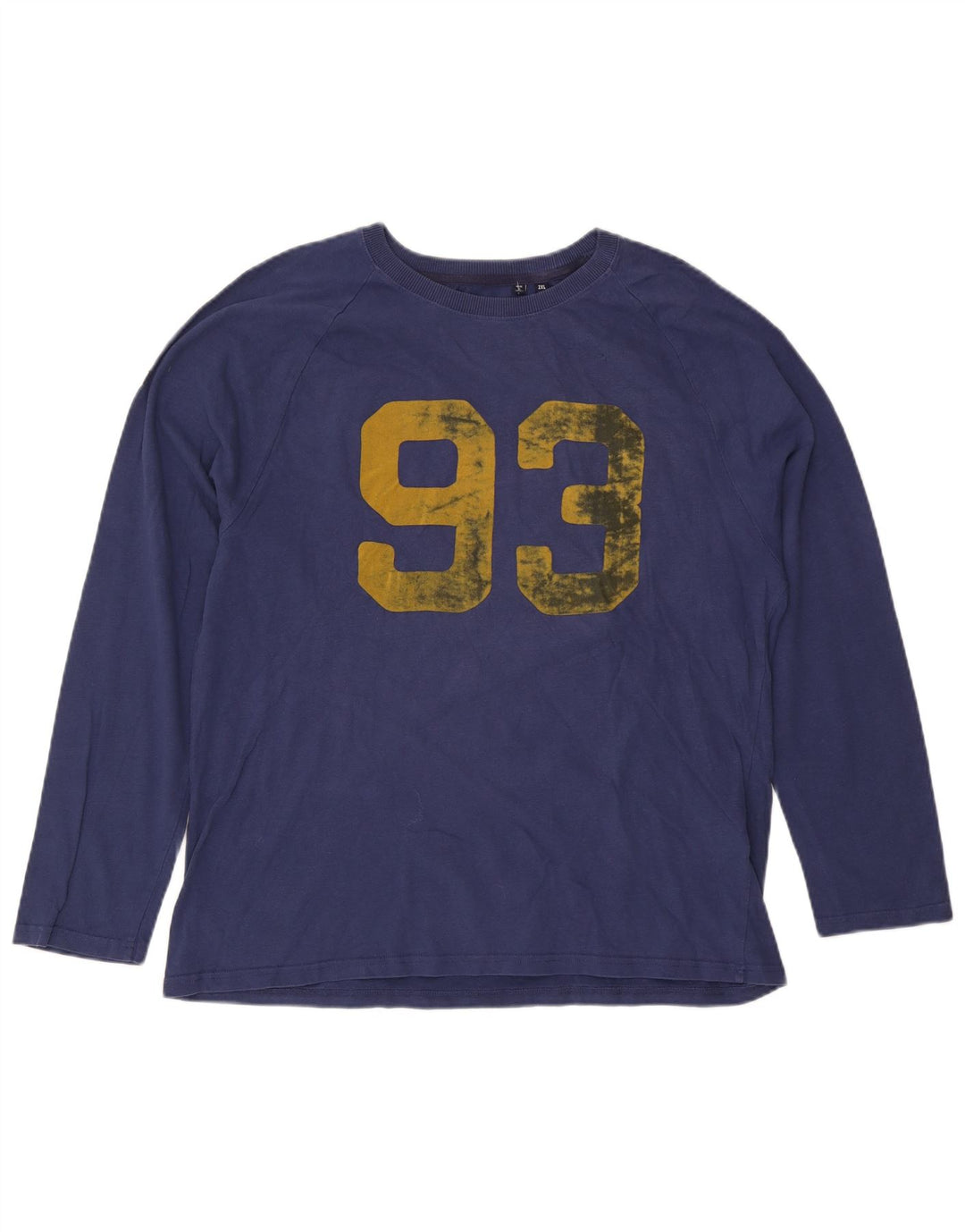 Top gráfico masculino Superdry manga comprida 2XL algodão azul marinho