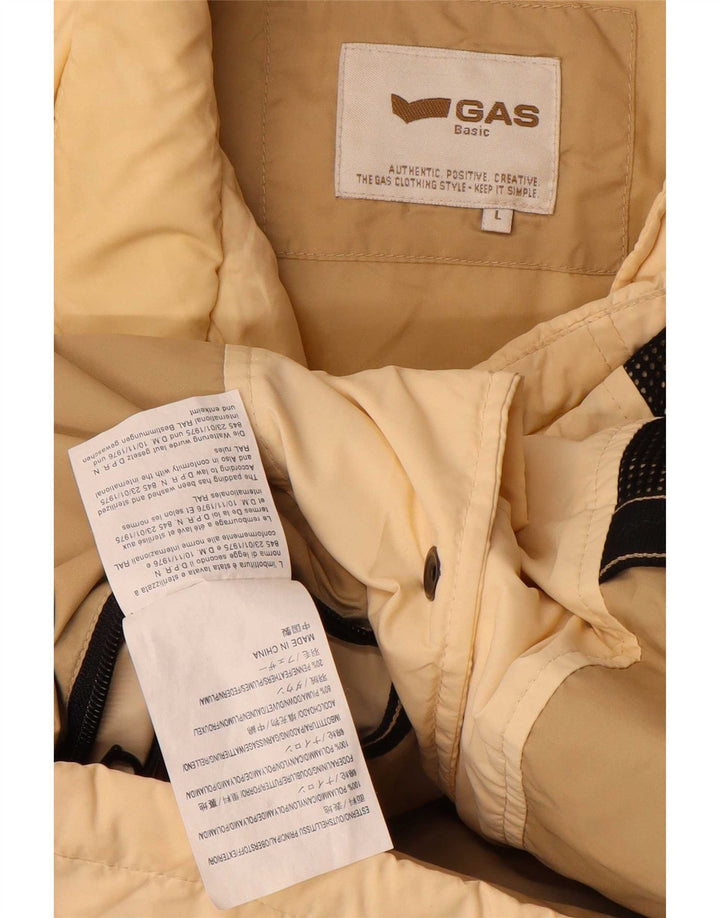 Colete acolchoado masculino Gas UK 40 grande poliamida bege