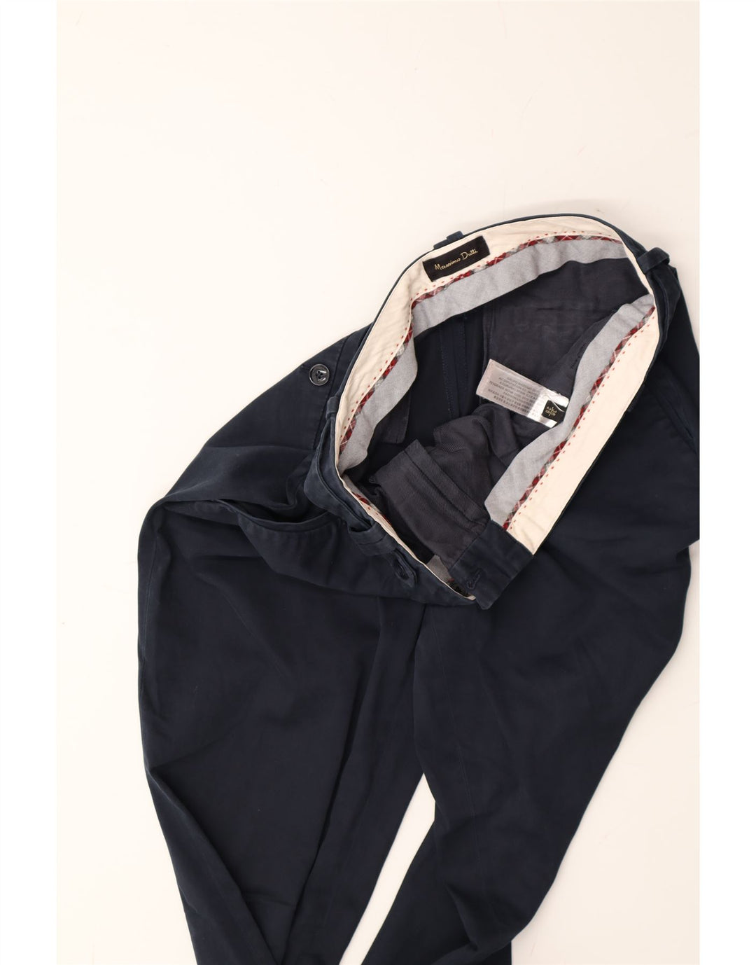 MASSIMO DUTTI Womens Slim Chino Trousers W28 L30  Navy Blue Cotton Vintage Massimo Dutti and Second-Hand Massimo Dutti from Messina Hembry 