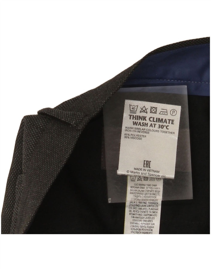 Calça masculina Marks & Spencer Slim Suit W32 L29 cinza poliéster