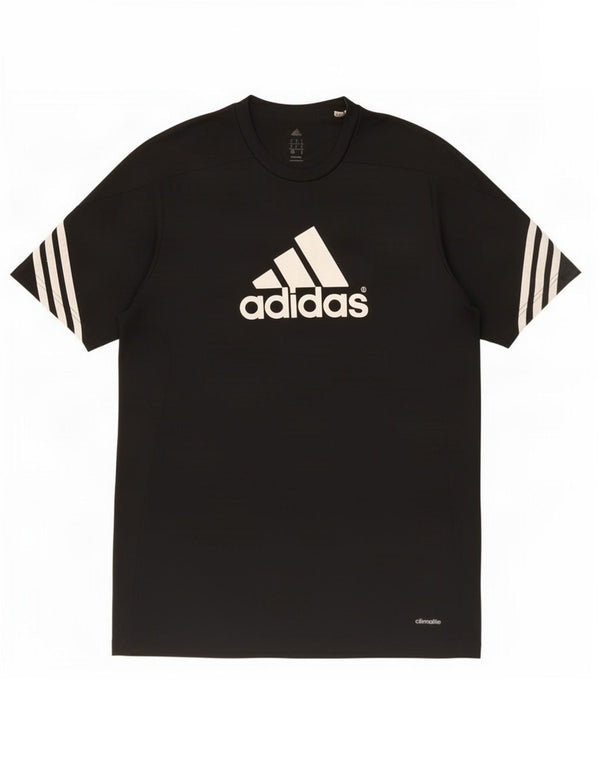 Camiseta Adidas Masculina Climalite Graphic Top Médio Poliéster Preto