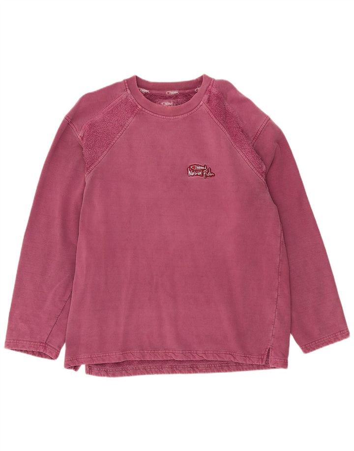 Weird Fish Mens moletom jumper grande rosa