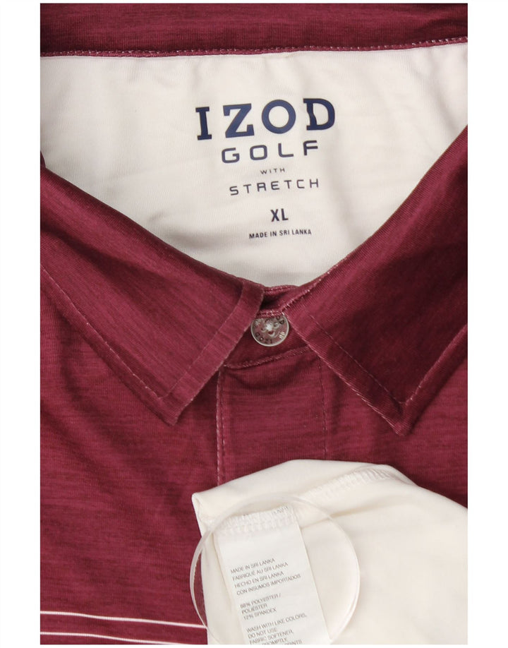 Camisa polo masculina IZOD XL poliéster colorblock branco