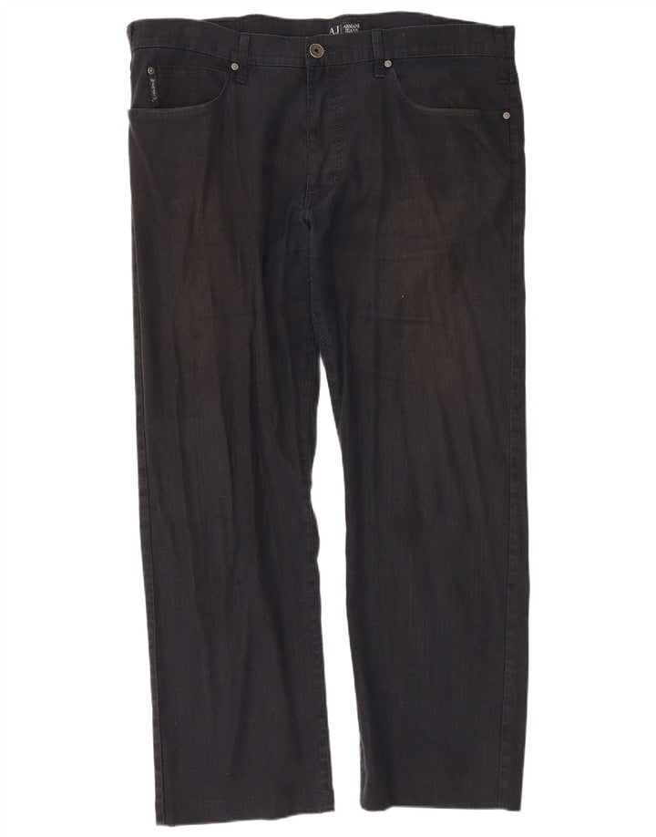 Calça casual reta masculina Armani W42 L30 preta