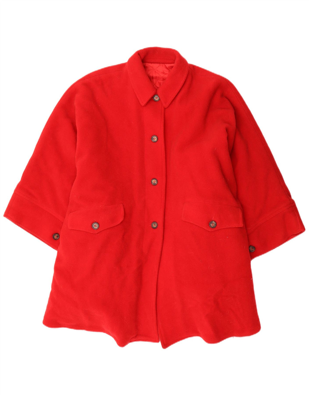 Casaco Poncho Vintage para Meninas 11-12 Anos Lã Vermelha