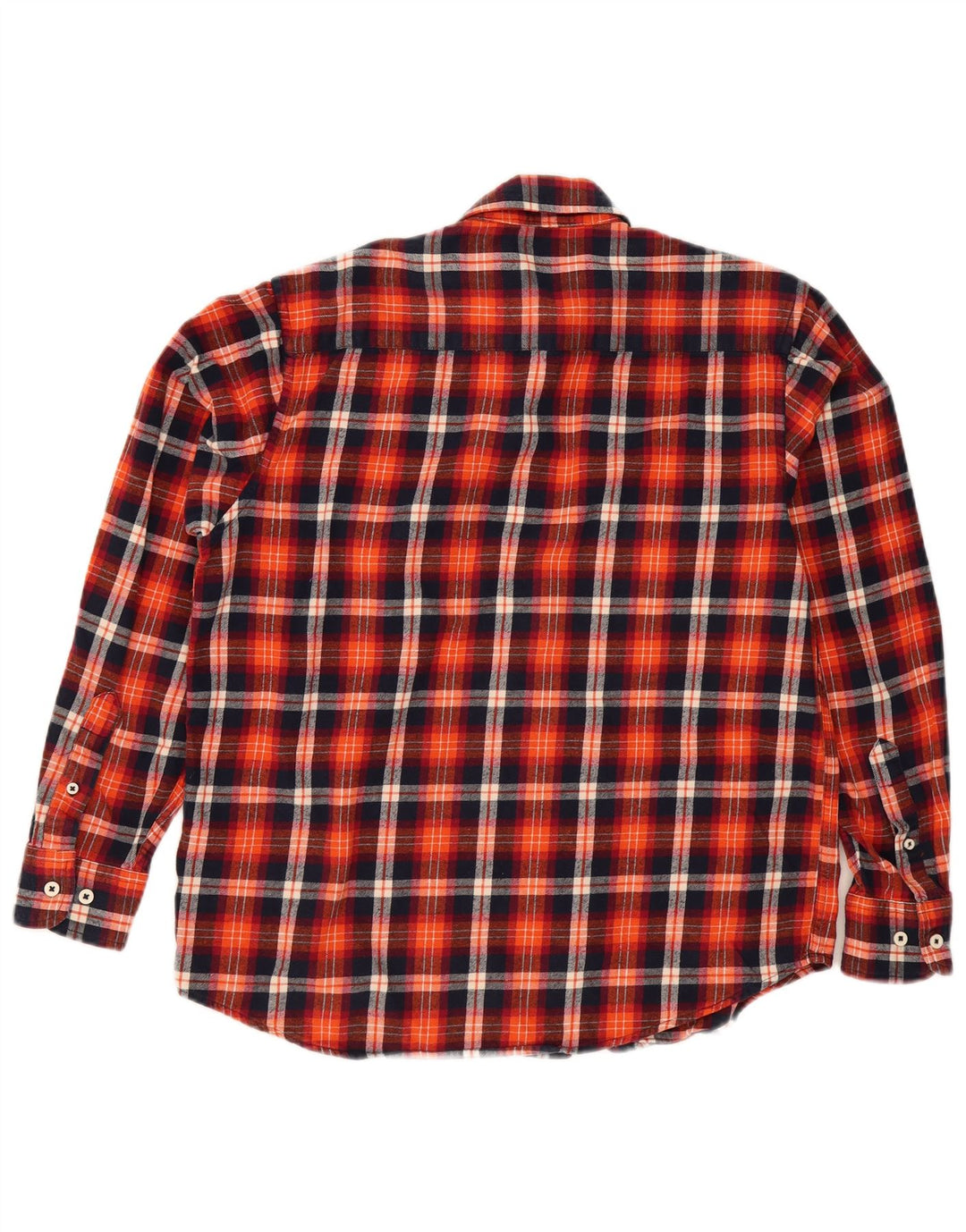 Camisa masculina vintage de flanela grande xadrez vermelho