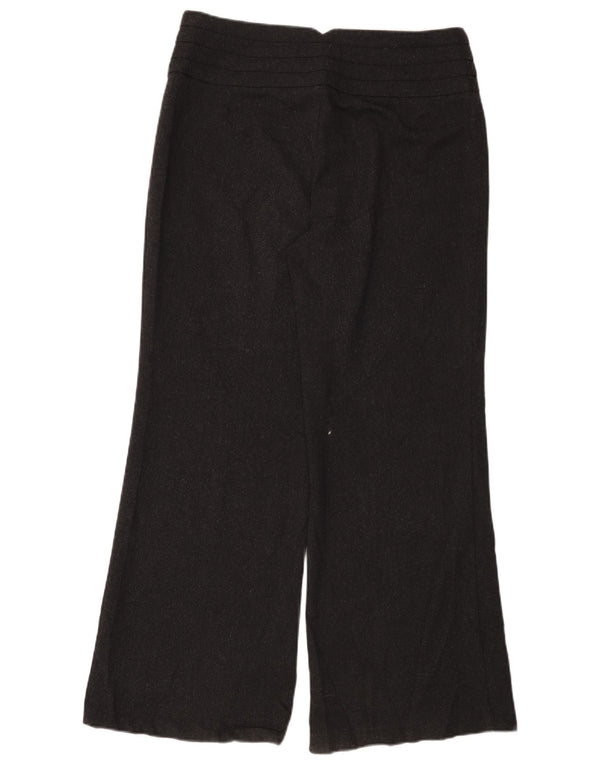 Calça casual feminina Marks & Spencer UK 14 grande W34 L30 cinza manchada