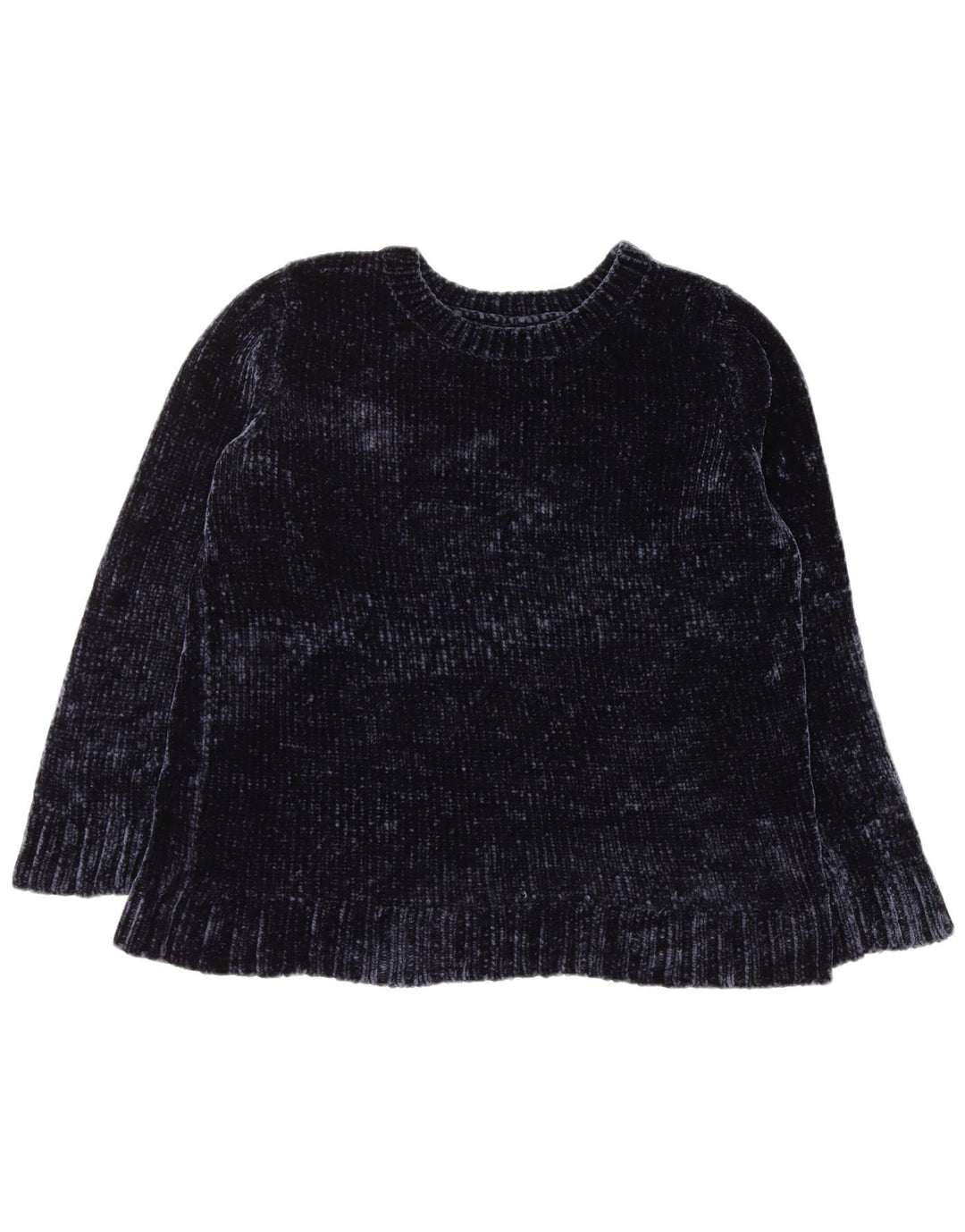 Suéter feminino ORVIS com gola redonda, tamanho UK 16, grande, azul marinho, poliéster