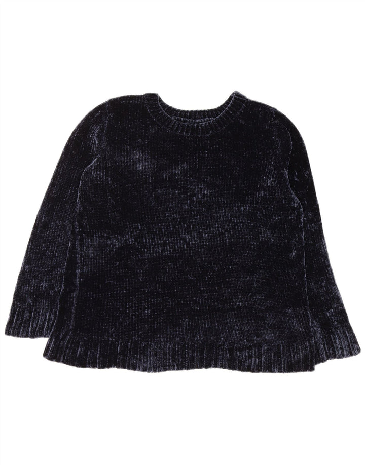 Suéter feminino ORVIS com gola redonda, tamanho UK 16, grande, azul marinho, poliéster