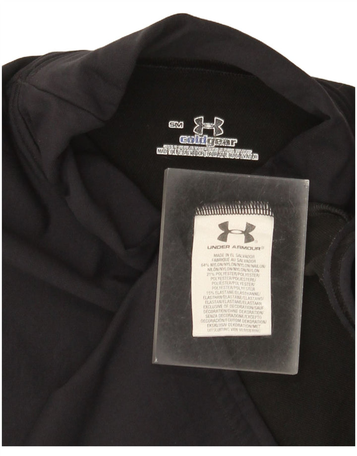 Under Armour Feminino Cold Gear Top Manga Longa Reino Unido 8 Pequeno Preto Nylon