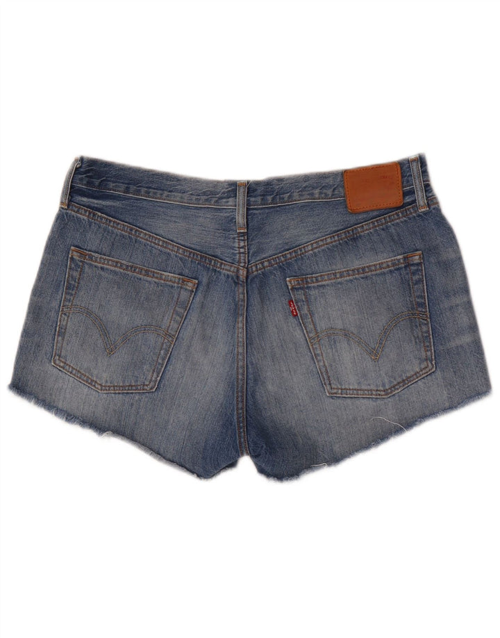 Shorts jeans feminino 501 da Levi's W32 grande algodão azul