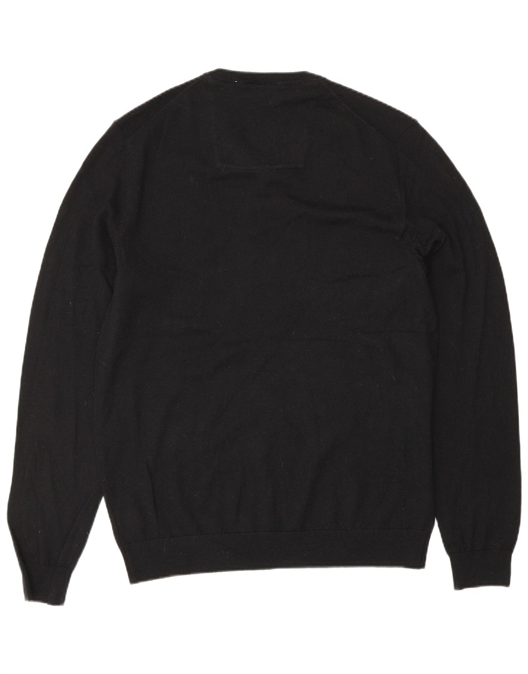 Suéter masculino Calvin Klein com decote em V de lã azul marinho médio