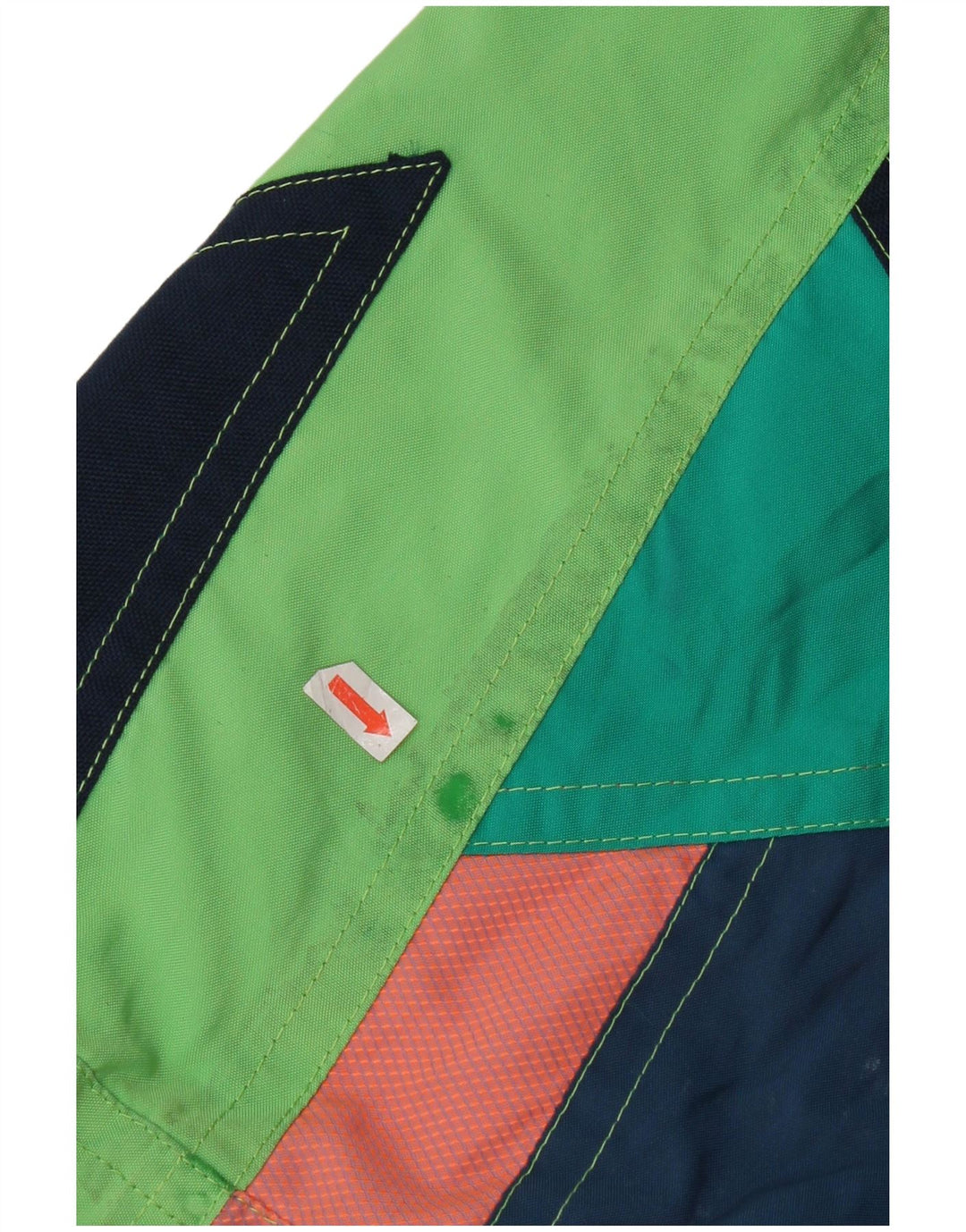 Jaqueta de esqui masculina com capuz Colmar IT 52 grande bloco colorido verde