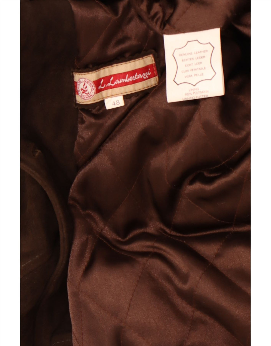 Sobretudo feminino de camurça L.Lambertazzi IT 48 XL couro marrom