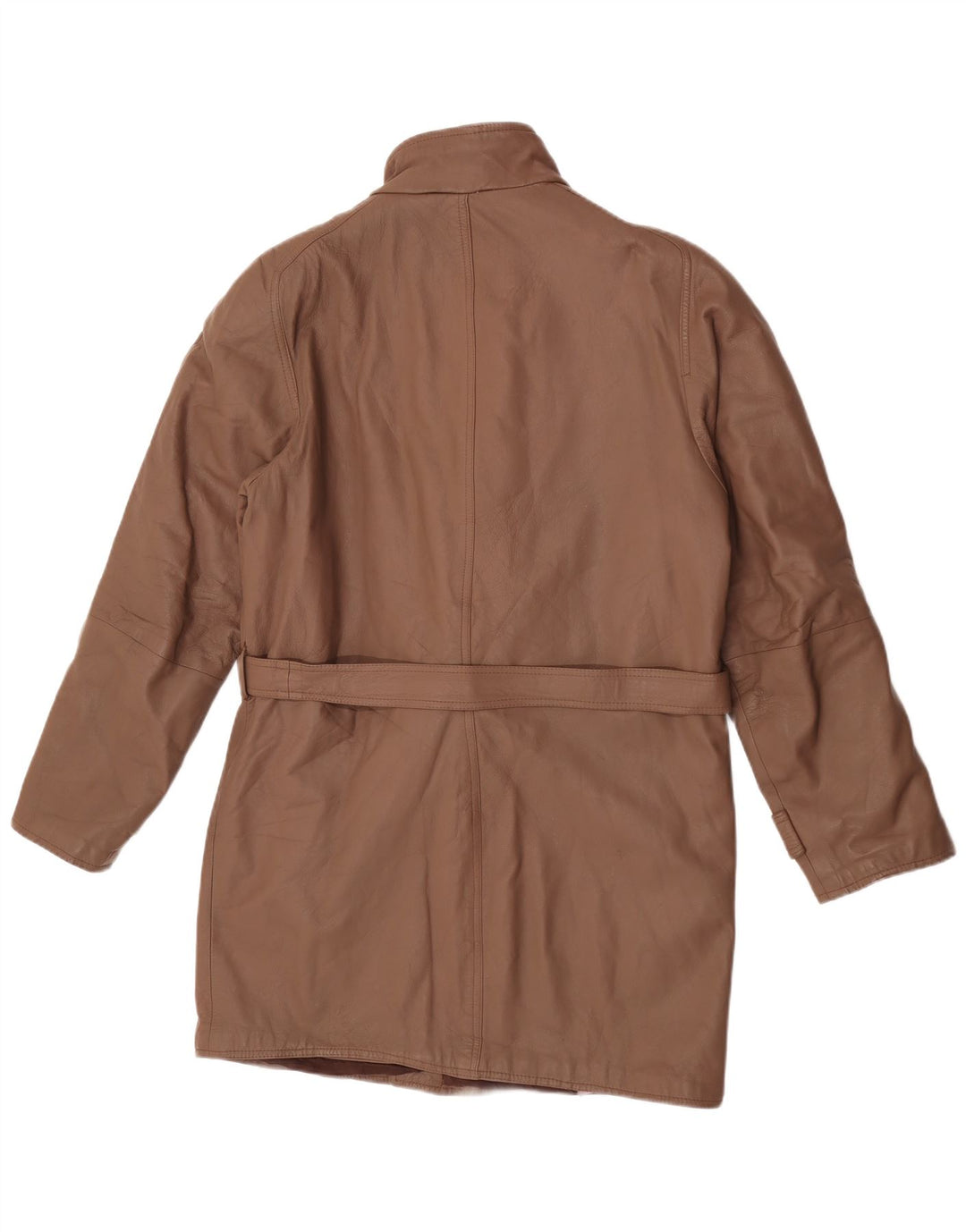 Casaco de couro masculino vintage UK 36 pequeno marrom