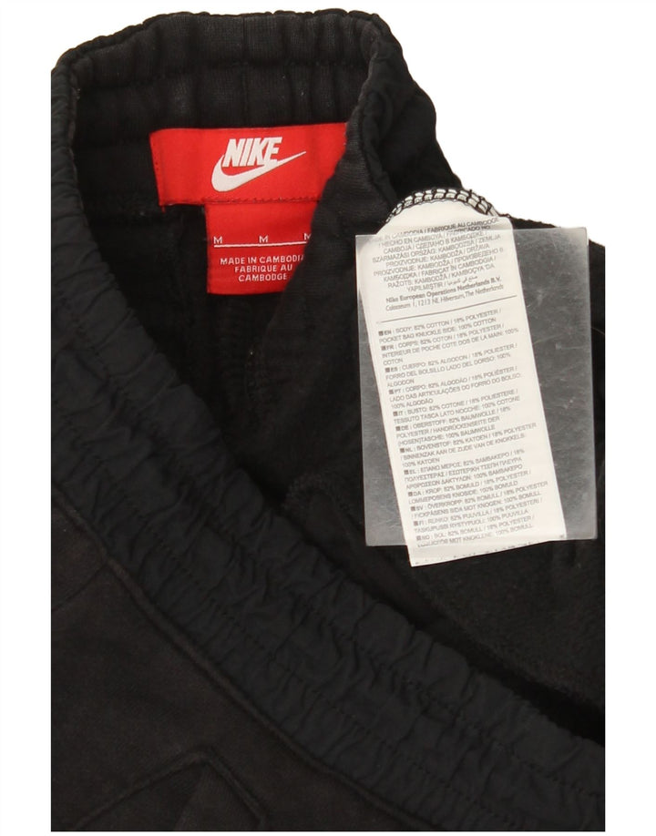 NIKE Mens Graphic Tracksuit Calças Joggers Médio Algodão Preto