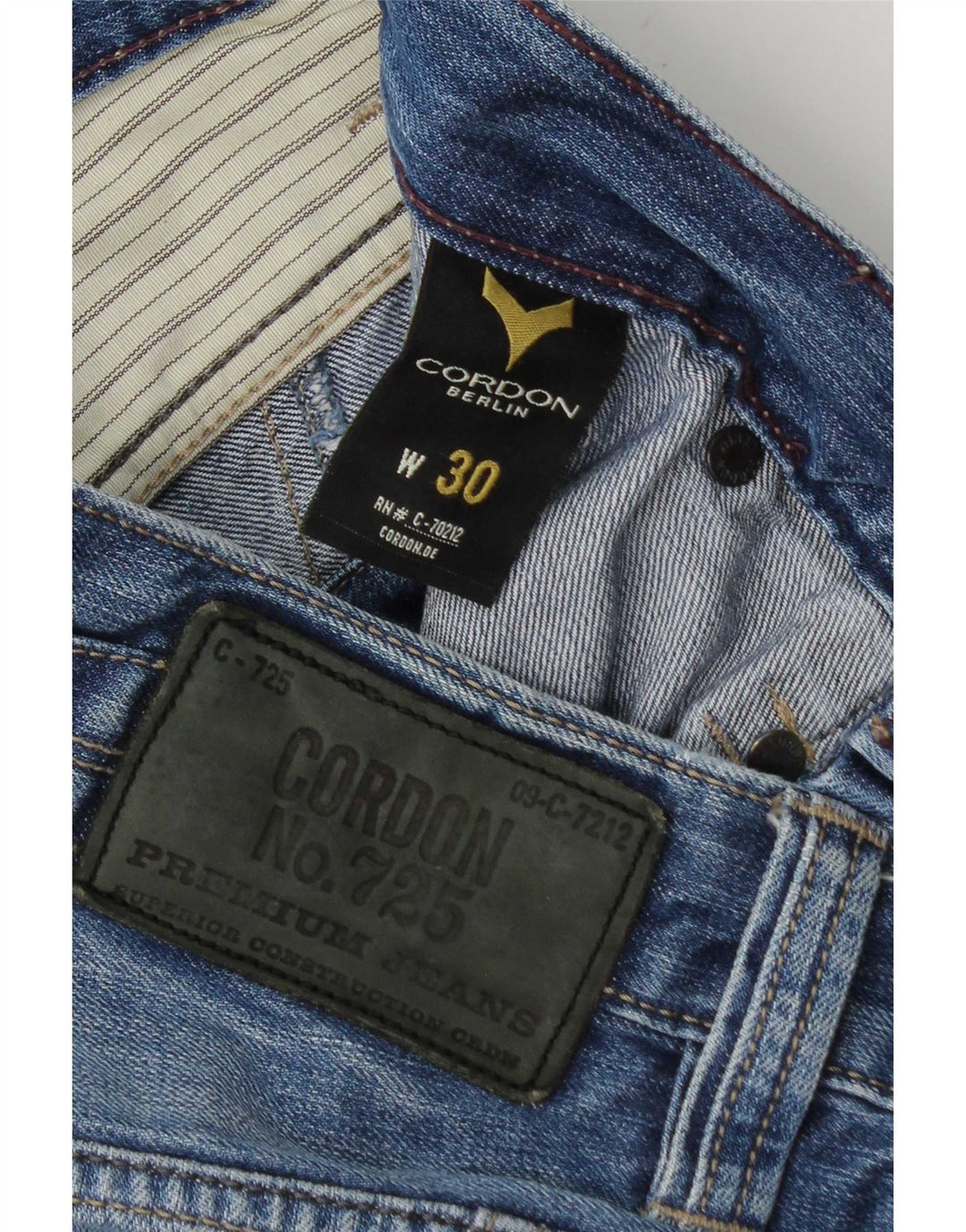 Shorts jeans cargo masculino vintage W30 algodão azul médio