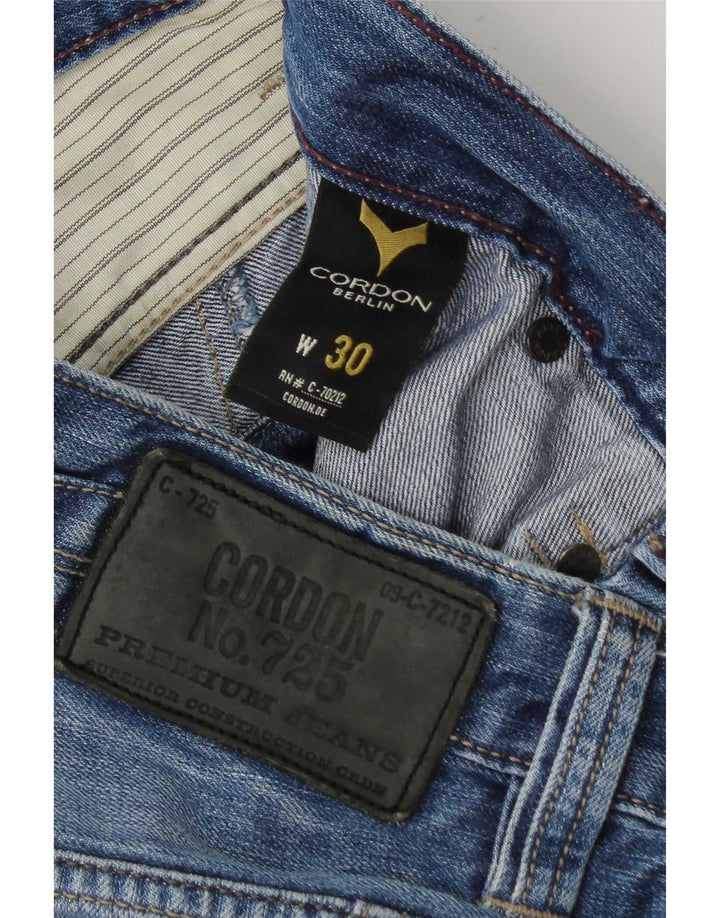 Shorts jeans cargo masculino vintage W30 algodão azul médio