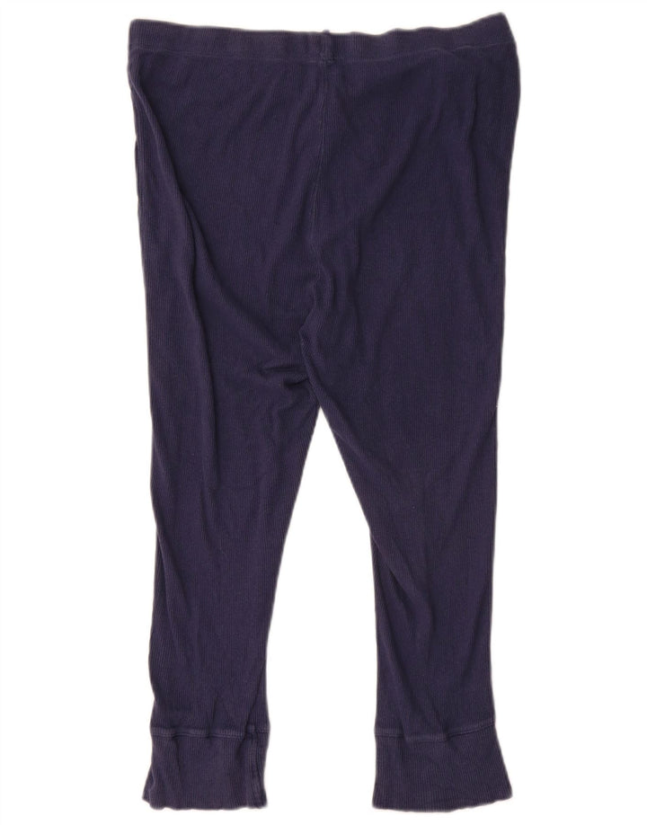 Leggings capri femininas Marks & Spencer Reino Unido 14 algodão azul marinho médio
