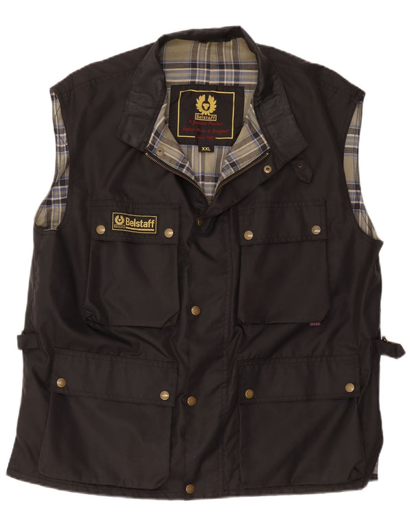 Colete utilitário masculino Belstaff UK 44 2XL nylon preto