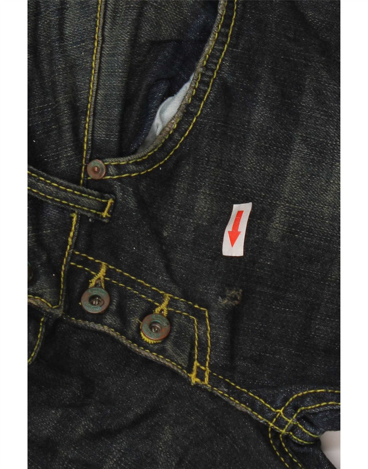 Dondup Jeans Slim Feminino W30 L30 Azul Marinho Algodão