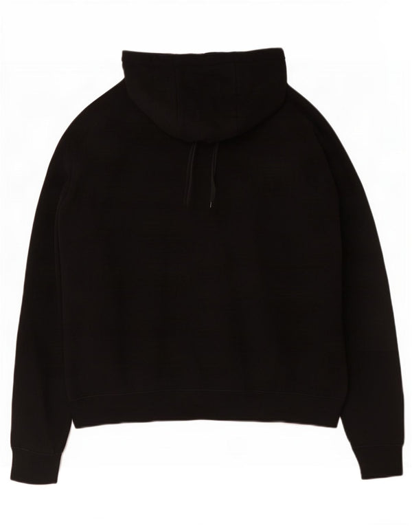 Nike Womens Hoodie Jumper UK 14 Médio Algodão Preto