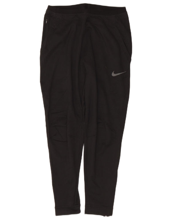 Nike Womens Dri Fit Calças de treino Joggers UK 14 Médio Preto