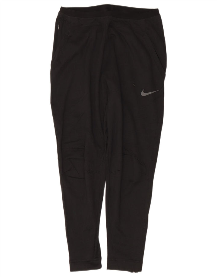Nike Womens Dri Fit Calças de treino Joggers UK 14 Médio Preto