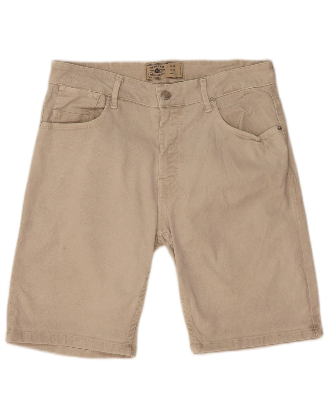 Zara Mens Casual Shorts EU 42 Grande W32 Bege