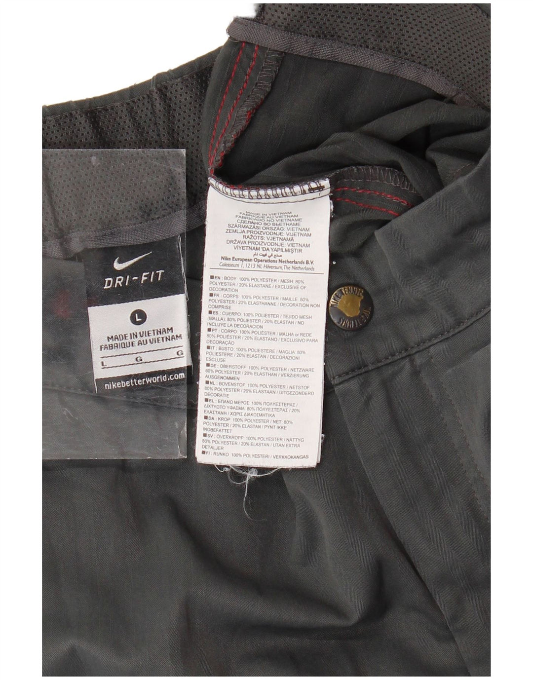 Shorts esportivos masculinos NIKE Dri Fit grande poliéster cinza