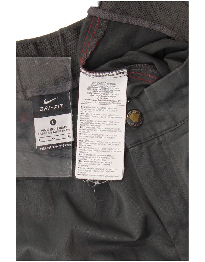 Shorts esportivos masculinos NIKE Dri Fit grande poliéster cinza