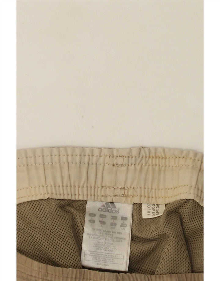 Shorts de natação masculino Adidas grande poliéster xadrez bege