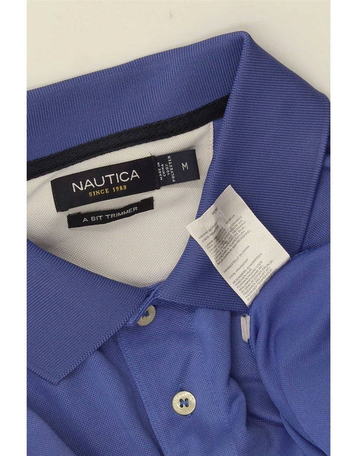 Camisa polo masculina Nautica poliéster azul médio