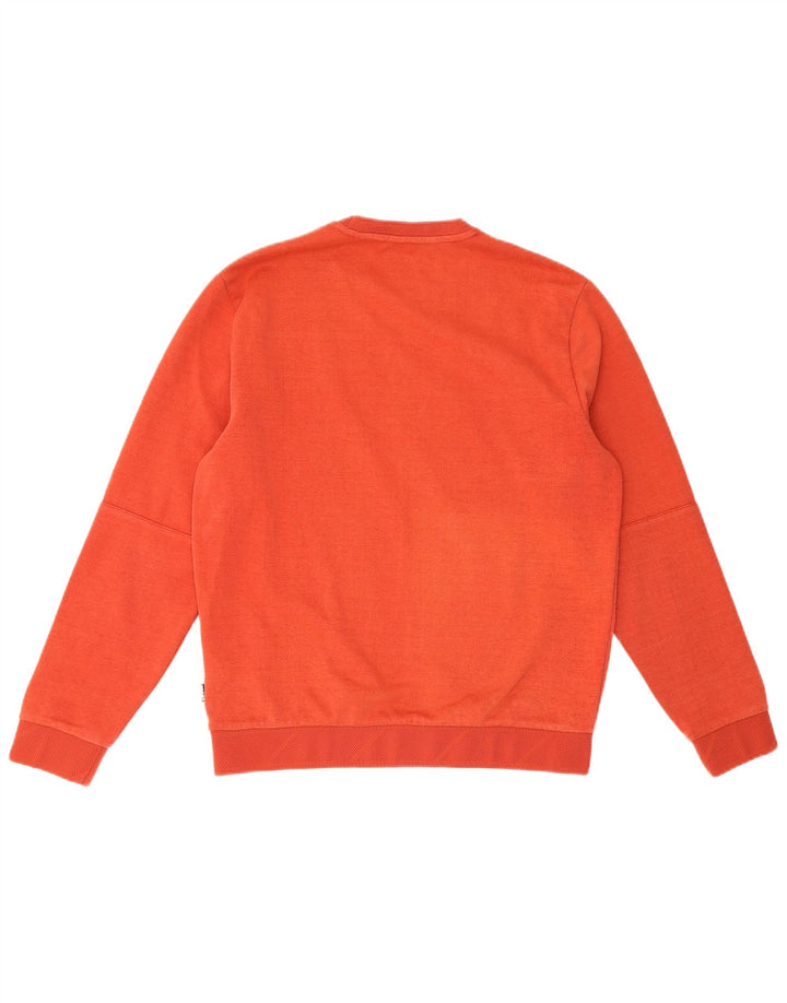 Farah moletom masculino jumper médio laranja colorblock algodão