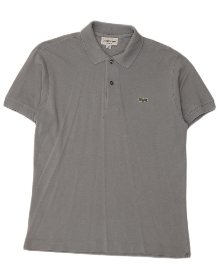 Camisa polo masculina Lacoste Classic Fit tamanho 3 pequeno algodão cinza