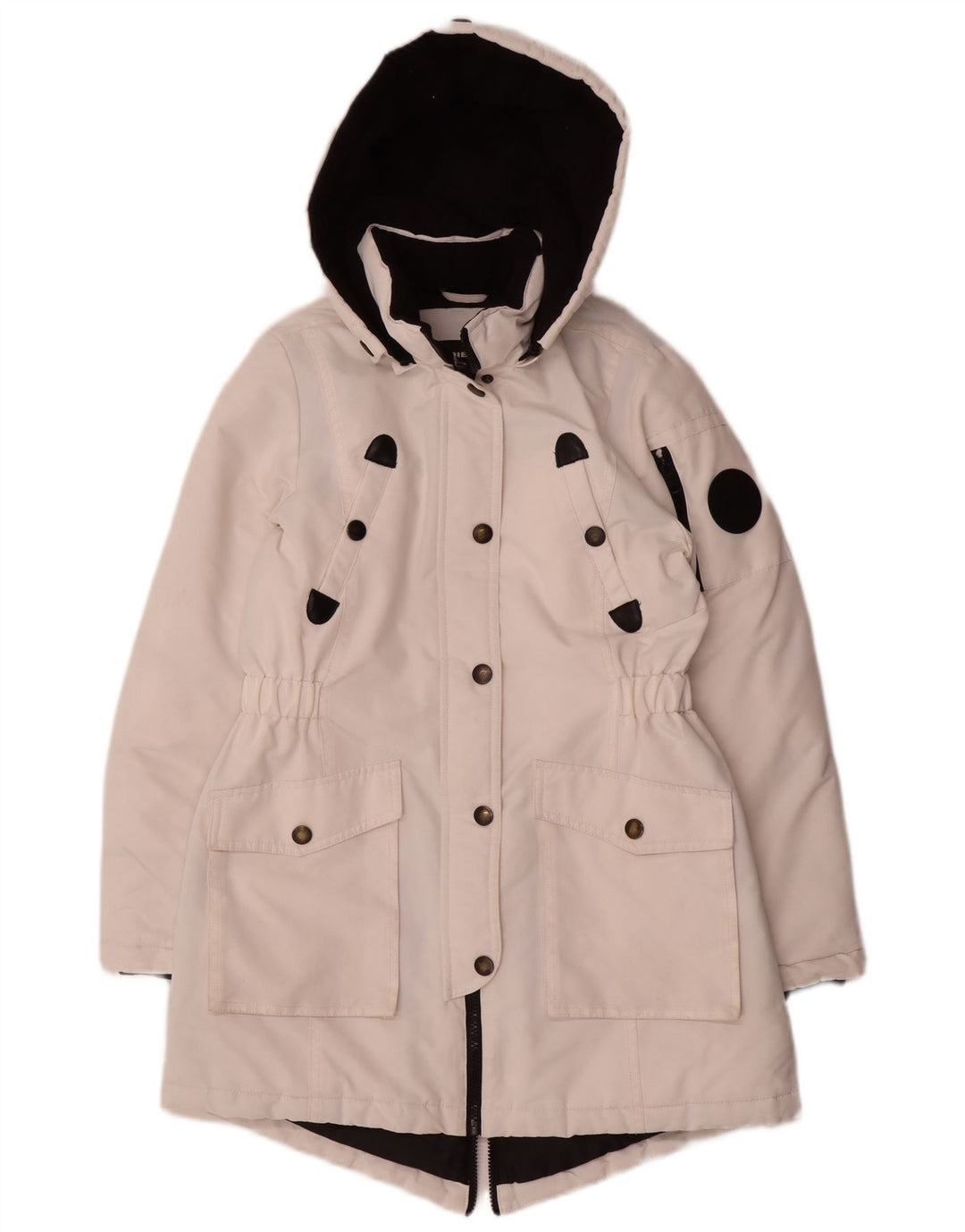 Jaqueta Parka com capuz para meninas Diesel 11-12 anos poliéster branco