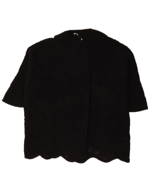 Jaqueta blazer oversized Zara feminina manga curta Reino Unido 14 médio preto