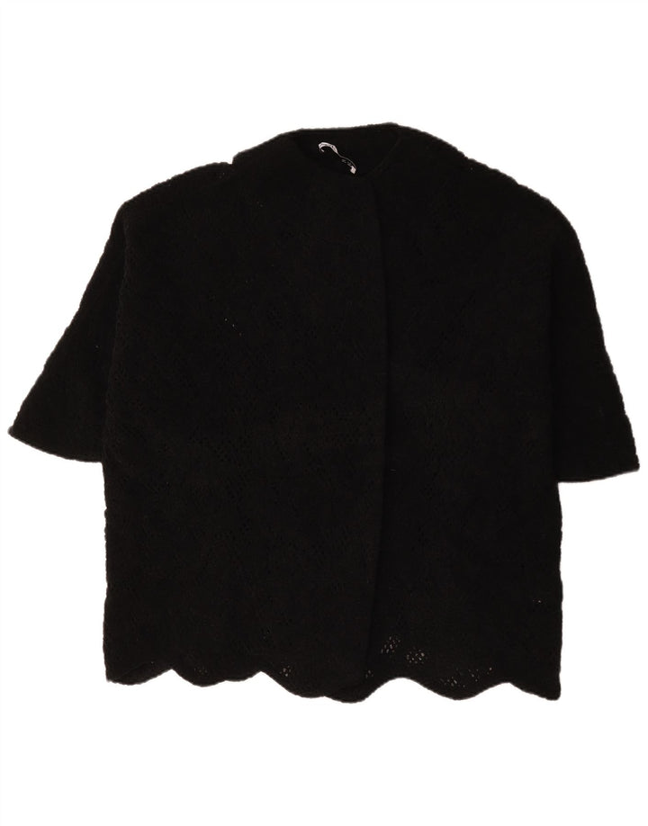 Jaqueta blazer oversized Zara feminina manga curta Reino Unido 14 médio preto