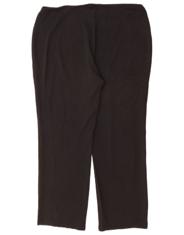 Calça feminina reta casual Marks & Spencer UK 16 grande W34 L28 preta