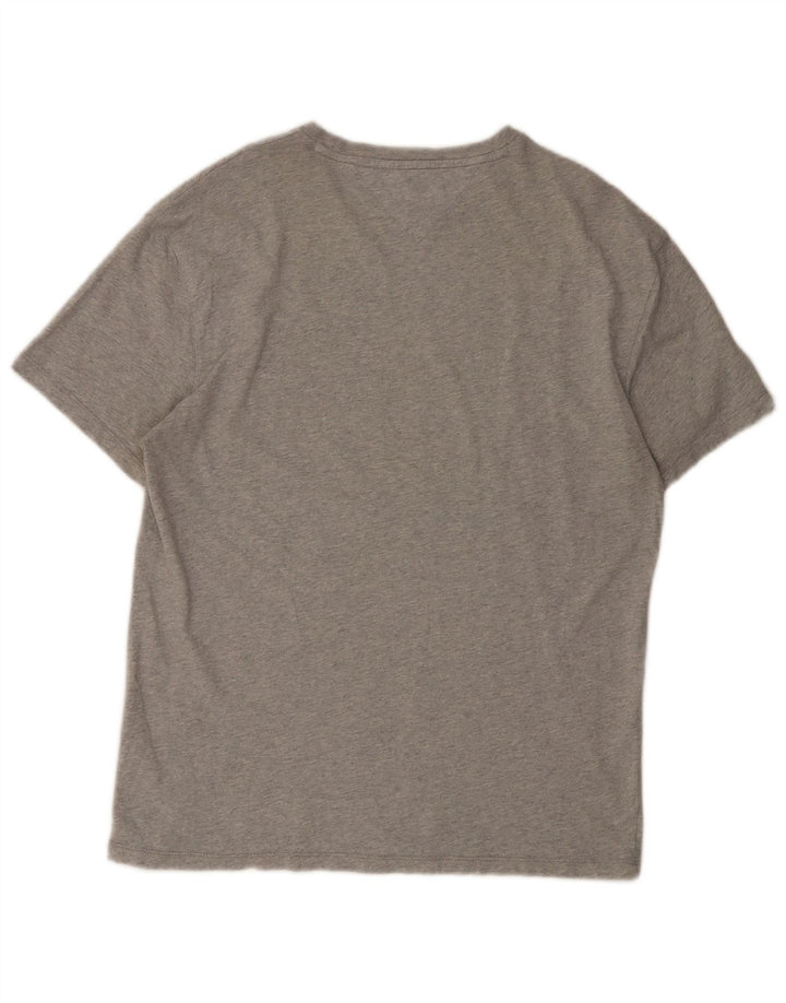 Camiseta masculina Tommy Hilfiger Top cinza médio algodão