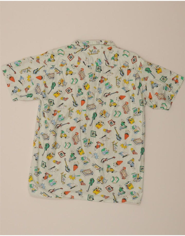 KAPPA Boys Graphic Short Sleeve Shirt 15-16 Years White Cotton Vintage Kappa and Second-Hand Kappa from Messina Hembry 