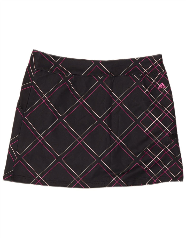 Adidas Womens Climacool Skort UK 14 Medium Black Check Poliéster