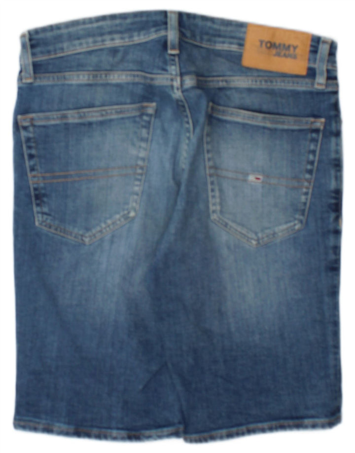 Shorts jeans masculino Tommy Hilfiger W29 pequeno algodão azul